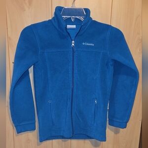 Columbia Blue Fleece Zip Up Jacket Boys Size Medium 10/12